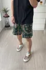 Męskie szorty Llit Rhude nerveew kwiat dzianiny z High Street American Quarter Shorts Fog moda marka popularna luźne spodnie męskie