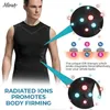 Men's Body Shapers Ionic Shaping Vest For Men Ice-Silk Slimming Vest Body Shaper Compression Shirts Tank Top Tummy Control Sleeveles Fitness Shirts 230827