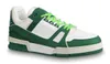 المصمم أحذية رياضية للرجال أحذية مدرب Maxi Green White Blue Orange Classic Platform Trainers Denim Monograms Rubber Canvas Leather Sports Size Size US4-12