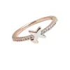 Cluster Rings Creative Simple Airplane Style Ring Luxury Elegant Women Inlay Zircon Silver Color Charm Trendy Cocktail smycken