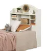 Kaffe stencils Breeze Bookcase Headboard Twin Size White Wash 230826