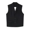 Mäns västar män netto kändis mode vintage casual löst nisch ihålig rem kostym väst kappa manlig japan korean streetwear waistcoat jacka 230826