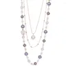 Chains Long Multi-layer Pearl Necklace Sweater Chain Women's Fashion Hanging Decorative Wholesale