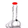 1pcs Queimador de óleo de vidro Bong Hookah Tubos de água Grosso Pyrex Heady Recycler Dab Rig Bongos de mão para fumar Ash Catcher com Downstem Oil Pots e Tobacco Bowl