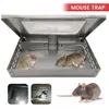Autre maison jardin métal souris receveur auto-attrapant souris piège réutilisable rongeur avec couvercle de protection contrôle pour 230826