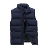 Gilet da uomo Gilet imbottito resistente all'acqua Cappotto slim fit con colletto rialzato e abbottonatura con cerniera per esterno