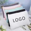 Cosmetic Bags Cases 100Pcs Small Eco Friendly Custom Cotton Blank Zipper Pouch Make Up Bags Plain White Cotton Canvas Makeup Cosmetic Bag With 230826