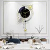 Wall Clocks Large Digital Modern Living Room Metal Simple Art Fashion Clock Hanging Watches Golden Black Home Decoration