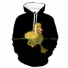 Felpe con cappuccio da uomo Duck Hunting 3d Print Uomo/Donna Laxity Felpa con cappuccio Casual Oversize Pullover Moda Felpa Trend Abbigliamento uomo