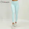 Yoga kläder Chrleisure Sexy V Butt Yoga Pants Women 15 Färger Push Up Fitness High midje Gym Streetwear Workout Sports Elastic Yoga Leggings 230826