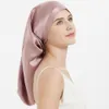 Bonnet / Skull Caps 100% Mulberry Silk Sleeping Cap Cheveux longs Nuit Soie Sommeil Bonnet Couverture pour les femmes pour les soins capillaires 60 * 33CM 230826