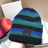 Winterhoed designer beanie hoeden ontwerpers dames AC vierkant smiley gezicht wol gebreide hoge versie vrouwelijke trui wollen muts casual warm elastisch ingerichte caps 8AWIZ