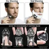 Электрические бритвы Enchen Blackstone Shaver Razor для мужчин 3d плавучий лезвий, промытый USB, перезаряжаемая машина для бритья борода 230826