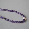 Choker LONDANY Necklace Fresh And Elegant Irregular Amethyst Real Stone Hand Beaded Baroque Freshwater Pearl Collar Chain