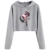 Kobiety z kapturem manga pin up dziewcząt upraw kobiet anime emo estetyczny kpop pullover dla dziewcząt