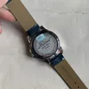 Orologi da polso Saldi completi MINI Cristalli blu scintillanti Perline Orologi da donna Stupendo marchio di moda Orologio da polso in vera pelle al quarzo 3ATM