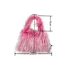 Chapéus de aba larga Bucket Chapéus Rosa Europeu e Americano Grande Brim Faux Fur Mulheres Inverno Quente Espessado Chapéu Bucket Hat 230826