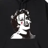 Vlone märke unisex hoodies mens kvinnor bomull långärmad stor v marilyn porträtt tryck storlek s-3xl street mode höst toppar tröjor huvtröjor tröjor