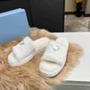 Mujer Sandalias de invierno Acolchadas Prad Plataforma Zapatillas Pisos Pisos Sandalias Correa al tobillo fdsf