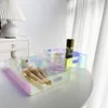 Lagringshållare Rack File Mottagna skrivbordskontor Desktop Organiser Tray Clear Cosmetic Collection Container Akryl Makeup Lagringslådor 230826