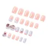 False Nails Purple French Edge Nail Trendy Light Color Wearable Patch For Beauty Art Accessories