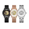 Wristwatches 2023 's MG.ORKINA Fashion & Casual Ladies Watches Women Skeleton Automatic Mechanical Rose Gold Mesh Band Female