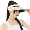 와이드 브림 모자 모자 해변 태양 여행 바이저 모자 큰 여자 빈 탑 간단한 밀짚 여름 선 스크린