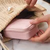 Jewelry Pouches Fashion Luxury Bag Rectangle Travel Portable Storage Box Leather Earrings Case