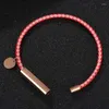 سحر الأساور البسيطة مجوهرات اللون الأحمر الوردي مضفر سوار النساء الرجال الرجال الفولاذ المقاوم للصدأ مغناطيس الأزواج الأساور SP0716