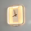 Applique murale nordique Led Art horloge Design lumière créative allée chambre salon fond décoration applique éclairage