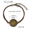 Charm Bracelets Vintage Hiphop Roundel Decoration Leather Bracelet For Men Women Couple Retro Goth Party Jewelry Wholesale Gift