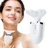 Appareils de soins du visage V Line Machine de levage du cou du visage EMS microcourant LED Pon thérapie dispositif de beauté Anti-rides supprimer double menton masseur de visage 230826