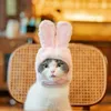 Dog Apparel Washable Stylish Ears Pet Cat Plush Headwear Lightweight Hat Comfortable For Daily Collocation