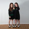 Abiti coordinati per la famiglia Bambini autunno inverno vestito da ragazza in cotone ragazzo felpa da tennis stampato top pagliaccetto vestiti coordinati per la famiglia 230826