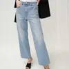 Damesjeans Totem Dames Wijde Pijpen Broek Baggy Jean Slouchy Veelzijdig en slank Los Hoge taille Recht Negenkwart 230826