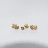 Stud Earrings Natural Crystal Quartz For Women Yellow Citrines 1pc Small Energy Stone Irregular Charms 2023