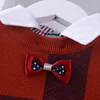 Pullover Shirt collar Boys Sweaters Baby stripe Plaid Pullover Knit Kids Clothes Autumn Winter Children Sweaters Boy Clothing 230826