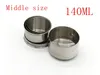 Mugs 200pcs/lot 140ML Fold Stainless Steel Cups Outdoor Retractable Water Cup With Lid Foldable Camping Mug Tableware