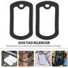 Dog Collars 12 Pcs Mens Stainless Steel Necklace Protective Cover Tag ID Badge Silicone Silica Gel Man