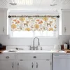 Gordijn Bos Dier Herfst Tule Keuken Klein Raam Volant Pure Korte Slaapkamer Woonkamer Home Decor Voile Gordijnen