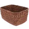 Dinnerware Sets Weave Basket Sundries Organizer Household Storage Holders Tabletop Desktop Woven