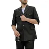 Ternos masculinos de verão, terno casual, 2 peças, ajuste regular, jaqueta com lapela e calças, casamento, noivo, baile, feito sob medida, conjunto de roupas masculinas