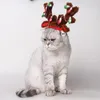 ドッグアパレルクリスマスハットペット猫クリスマスヘッドウェアエルクトナカイアントラーズヘッドバンド