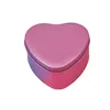 Bouteilles de stockage en forme de coeur couleur unie boîte à bonbons accessoires cadeau fer os d'animal de compagnie cheveux cendres pot