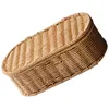 Storage Bags Simulation Rattan Woven Hamper Desktop Sundries With Lid