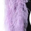 Andra handverktyg 2Meter Ostrich Feather Boa 3ply för hantverk Party Wedding Dress Decoration Pink Plume Scarf Shawl Clothing Sy Accessories 230826