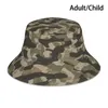 Basker Green Camo Bucket Hat Sun Cap Camouflage Hunting Army Militär Soldat masker Mask för män pojkar honom