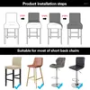 Chair Covers Stretch Bar Stool Cover Counter Pub Slipcover For Dining Room Cafe Barstool Removable Furniture Seat