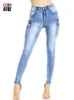 سراويل جينز للسيدات Catonatoz 2237 Women Spring Fashion Cargo Pants Summer Study Zipper Pocket Stretch Slim Jeans Skinny Denim Tousers 230826