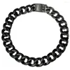 Chains Jewelry 316L Stainless Steel Curb 24mm Solid Heavy Chain Black Tone Necklace Choker